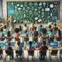 "Gráfico ilustrativo sobre el impacto de la inteligencia artificial en la personalización de la educación, mostrando estadísticas y ejemplos de cómo las tecnologías AI transforman los métodos de enseñanza y aprendizaje."